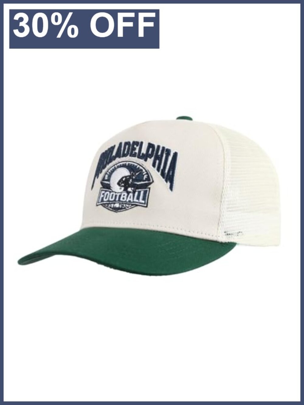 Football Trucker Hat Embroidered Baseball Cap City Fans Adjustable Snapback